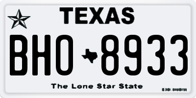 TX license plate BHO8933