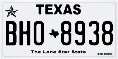 TX license plate BHO8938