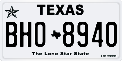 TX license plate BHO8940