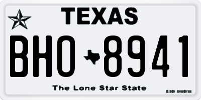 TX license plate BHO8941