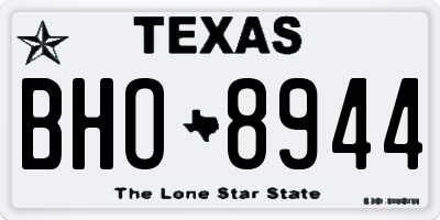 TX license plate BHO8944
