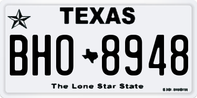 TX license plate BHO8948