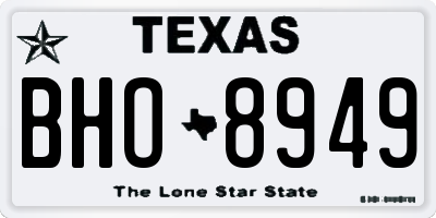 TX license plate BHO8949