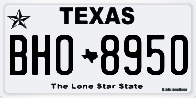 TX license plate BHO8950