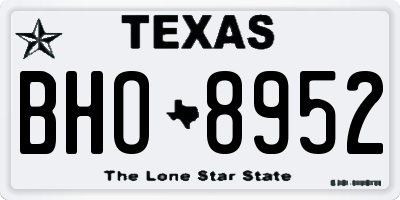 TX license plate BHO8952
