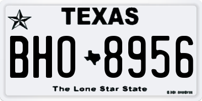 TX license plate BHO8956
