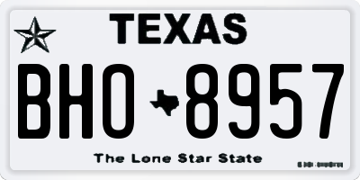 TX license plate BHO8957