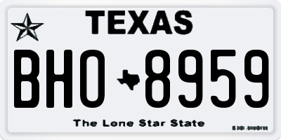 TX license plate BHO8959