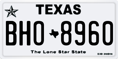 TX license plate BHO8960