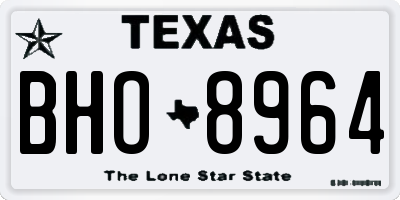 TX license plate BHO8964