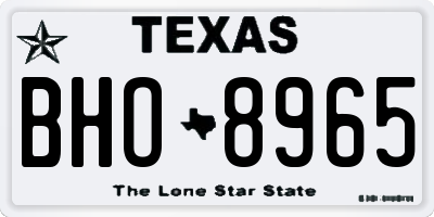 TX license plate BHO8965