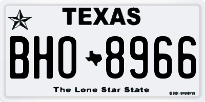 TX license plate BHO8966