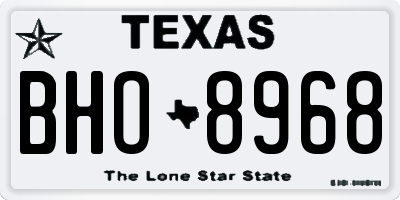TX license plate BHO8968