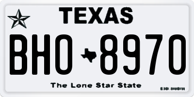 TX license plate BHO8970