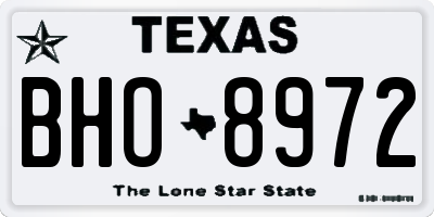 TX license plate BHO8972