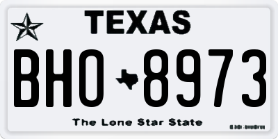 TX license plate BHO8973