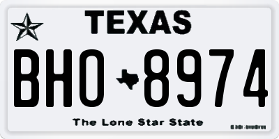 TX license plate BHO8974
