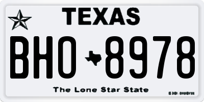 TX license plate BHO8978
