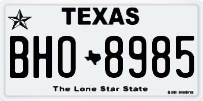 TX license plate BHO8985