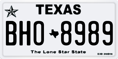 TX license plate BHO8989