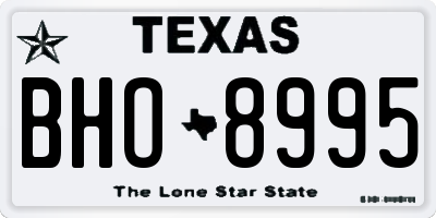 TX license plate BHO8995