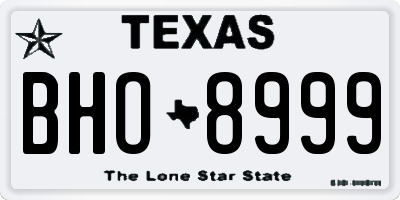 TX license plate BHO8999