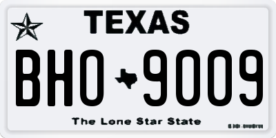 TX license plate BHO9009