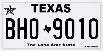 TX license plate BHO9010