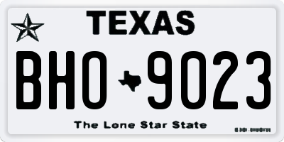TX license plate BHO9023