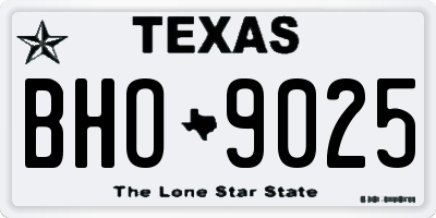 TX license plate BHO9025