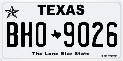 TX license plate BHO9026