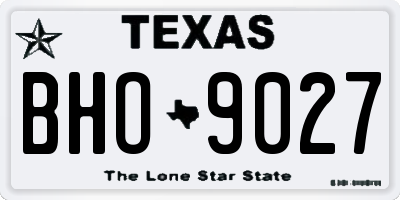 TX license plate BHO9027