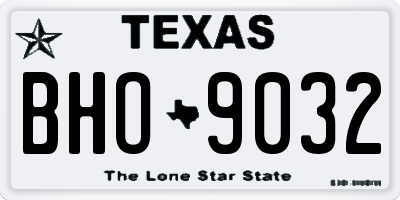 TX license plate BHO9032