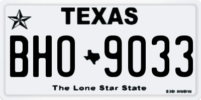 TX license plate BHO9033