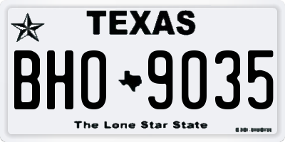 TX license plate BHO9035