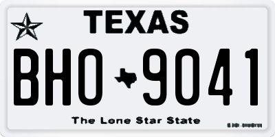 TX license plate BHO9041