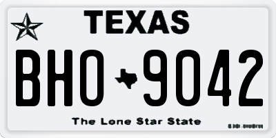 TX license plate BHO9042