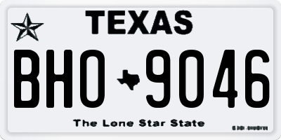 TX license plate BHO9046