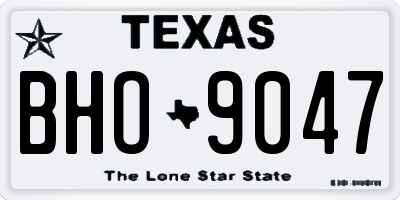 TX license plate BHO9047