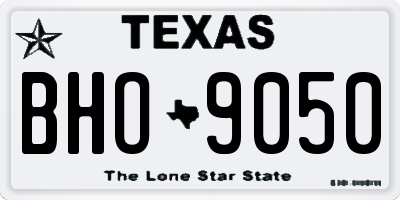 TX license plate BHO9050