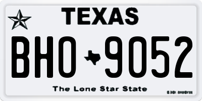 TX license plate BHO9052