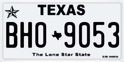 TX license plate BHO9053