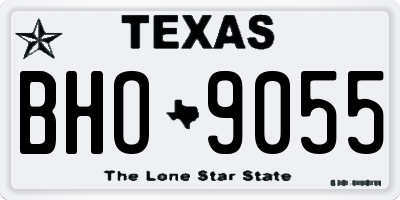 TX license plate BHO9055