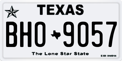 TX license plate BHO9057