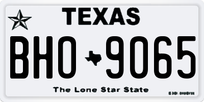 TX license plate BHO9065