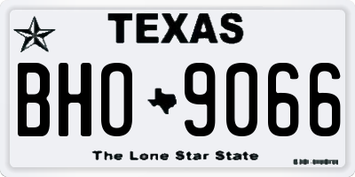 TX license plate BHO9066