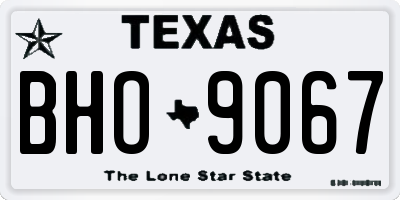 TX license plate BHO9067