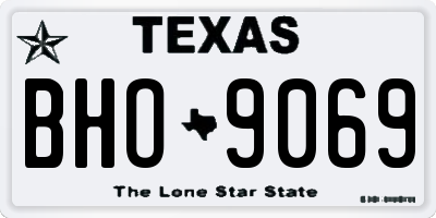 TX license plate BHO9069
