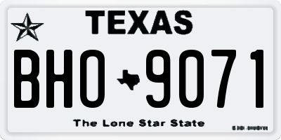 TX license plate BHO9071