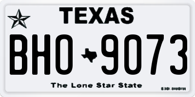 TX license plate BHO9073